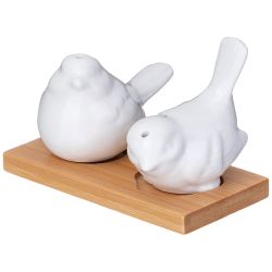 НАБОР ДЛЯ СПЕЦИЙ LEFARD "NATIVE" 2 ПР. В ФОРМЕ ПТИЧЕК НА ДЕРЕВ. ПОДСТАВКЕ (КОР=48НАБ.)