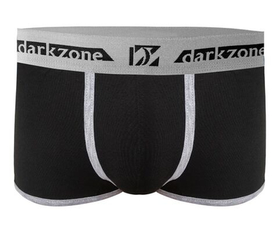 Черные трусы-боксеры с контрастной отделкой и резинкой (Размер: S) (Цвет: черный)