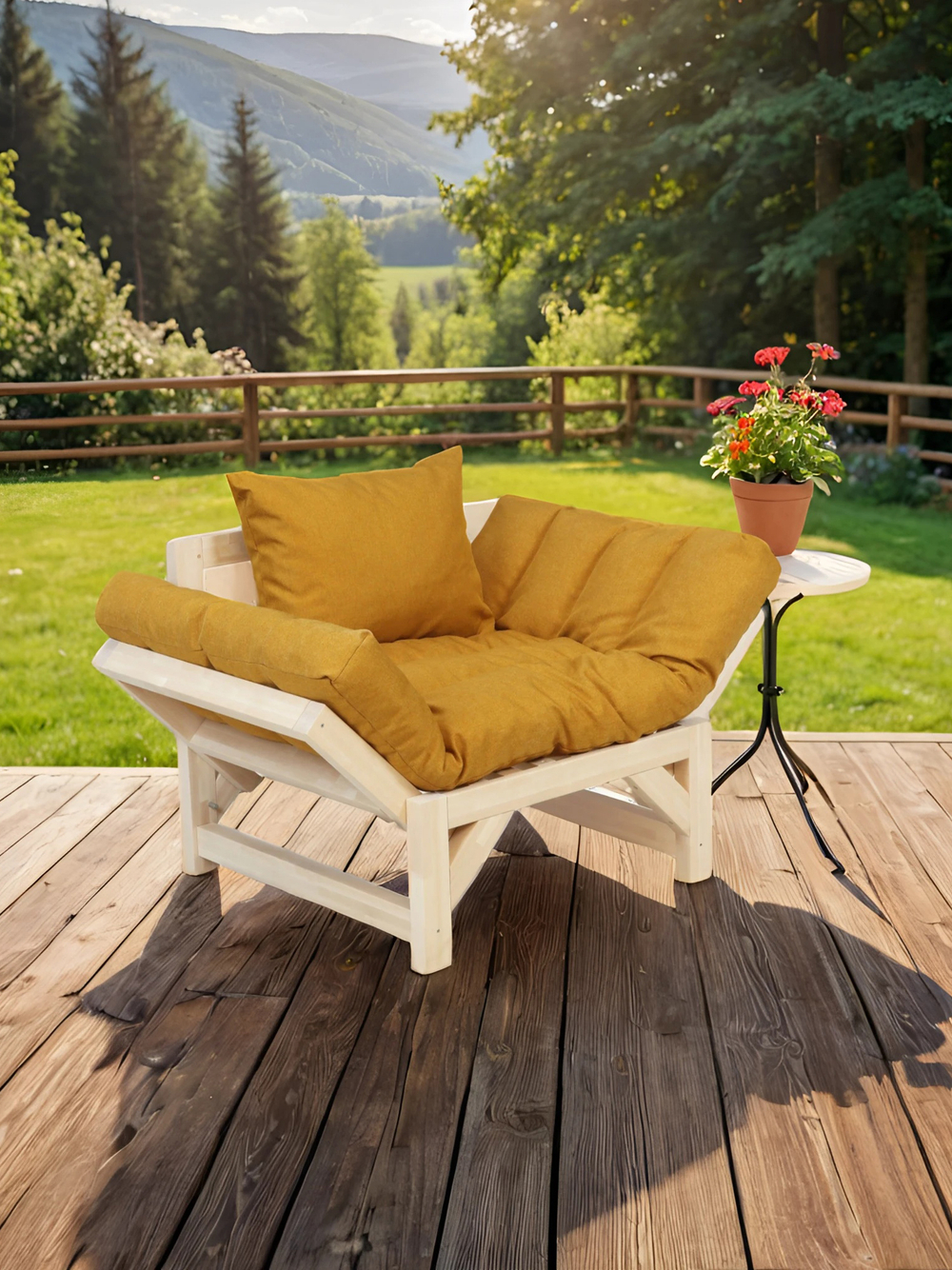 Кресло Мебелик Бинго ткань savana plus yellow, каркас лак
