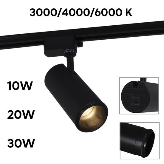 06650-9.3-LED10/20/30W CCT BK светильник трековый