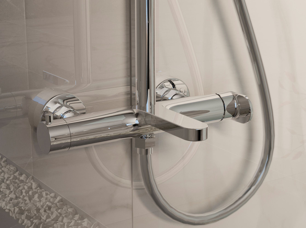 Душевая стойка Vincea Rondo VSFS-1R1CH с изливом, хром