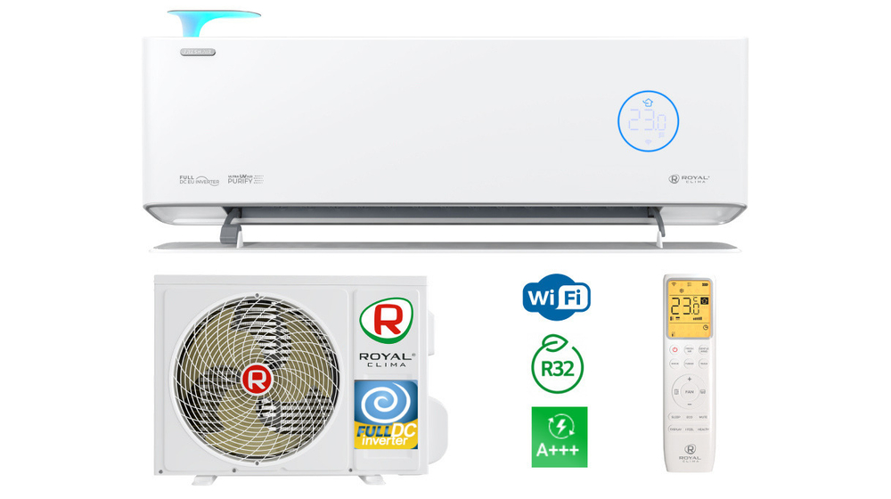 Сплит-система Royal Clima FRESH RCI-RF40HN,инверторная,с притоком свежего воздуха, для помещения до 39 кв.м.