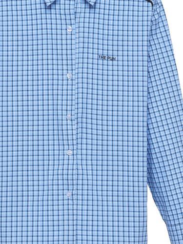 Голубой хлопковый костюм с шортами