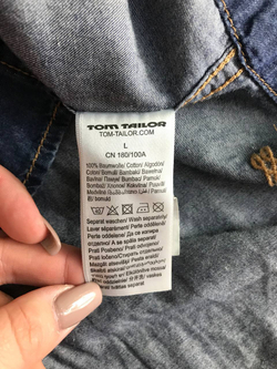 Рубашка Tom Tailor джинсовая, маркировка L, визуально 50 размер
