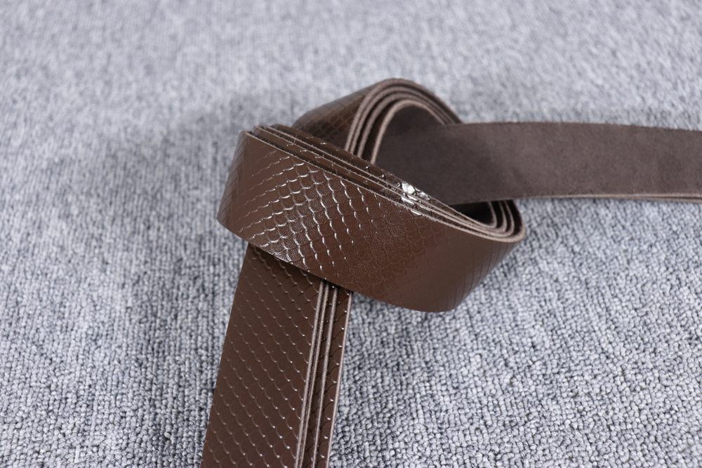 Ременная заготовка Шоколад с лицевой отделкой + плита Черная мамба