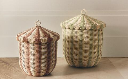 Zara Home Корзина из плетёной бумаги, цвет разноцветный, 37 см · 2614/049