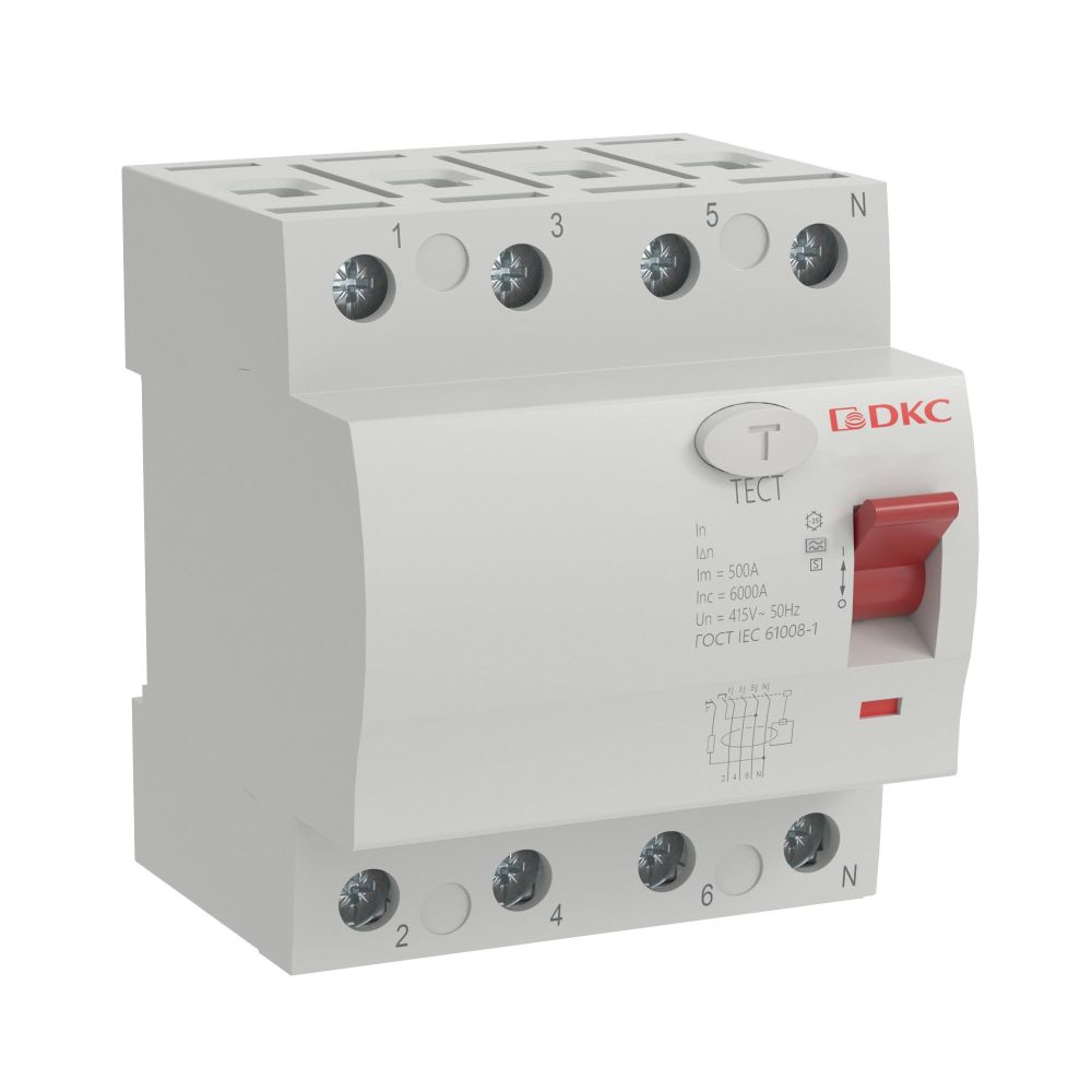 Устройство защитного отключения УЗО ВДТ YON MAX MDL100, 4P, 30mA, 50A, type A DKC