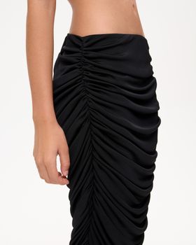 Юбка миди из трикотажа