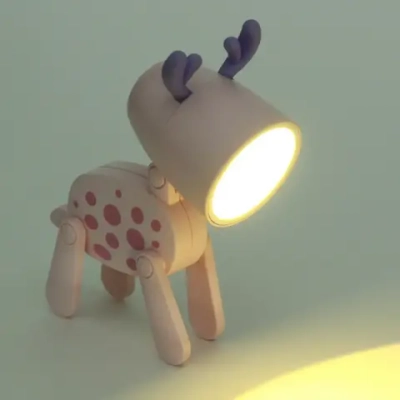 Настольная лампа «Sweet - Жирафик» LED 5,5*5,5*9,6 см, батарейки AG3 0.2W, Розовый