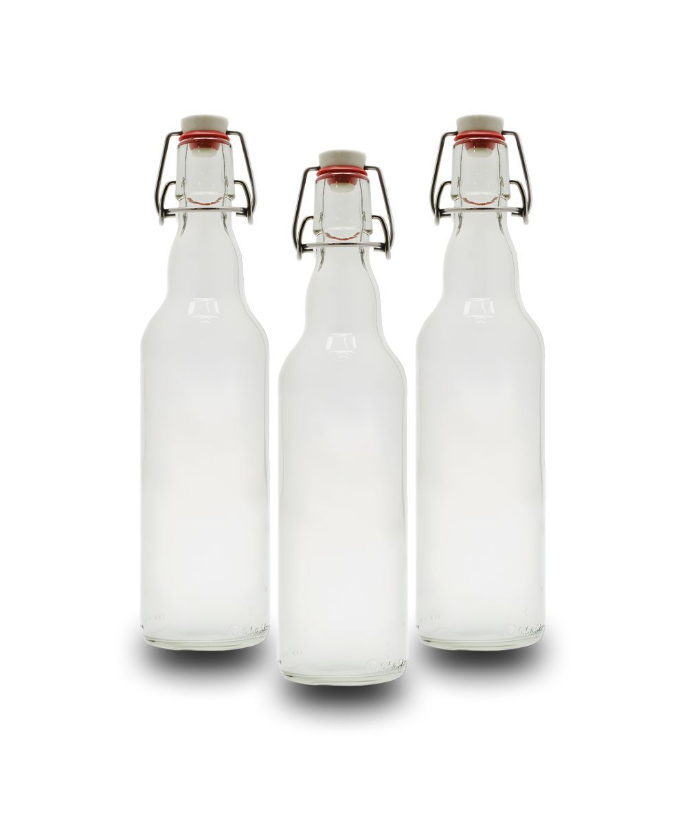 Бутылка с бугельной пробкой 0,5 л, (светлая), 3 шт