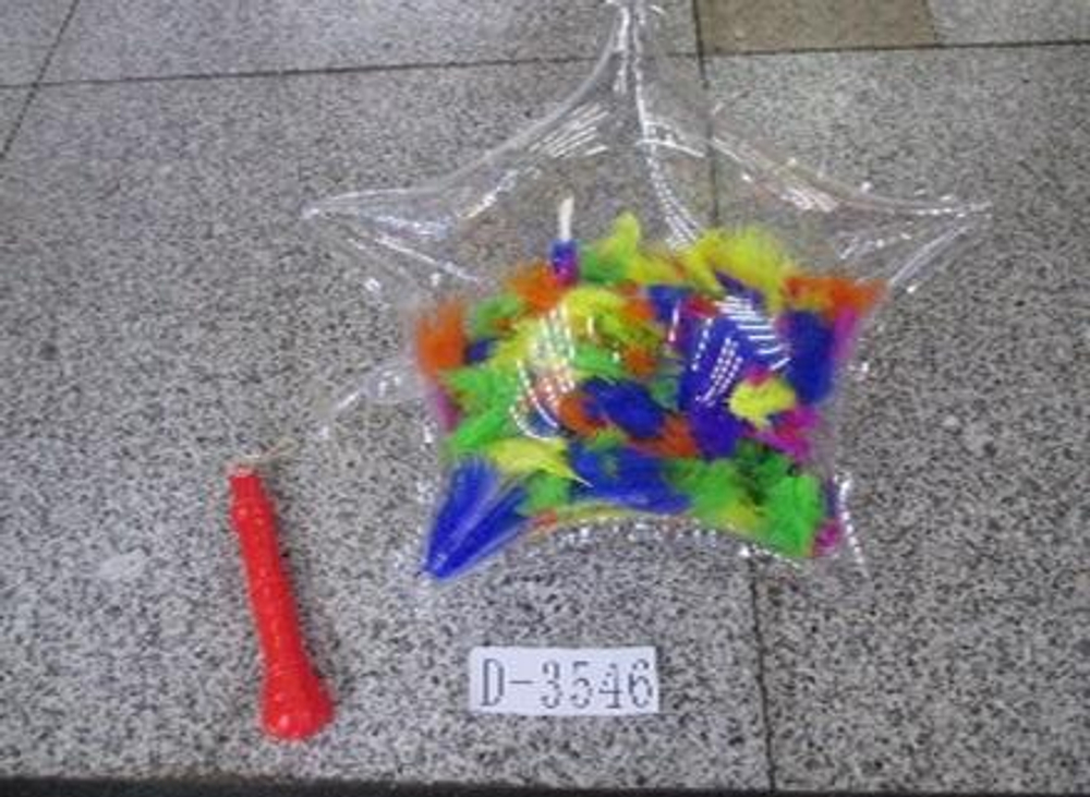 Шар со светом звезда ручка 4 цвета микс