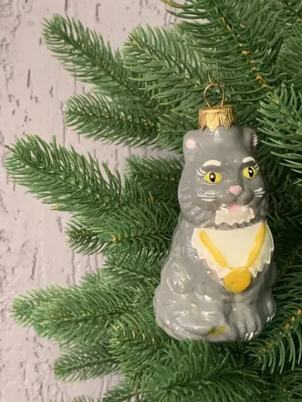 Елочное украшение Сказочный кот, стекло, Витус (А414)