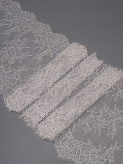 Кружево шантильи айвори неэластичное ширина 22 см длина 1.45 м
