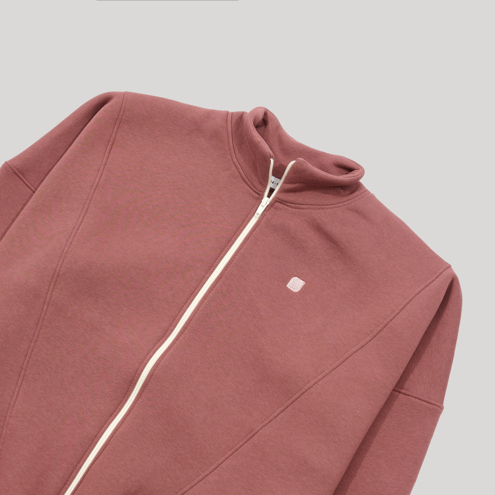 Zip-Up Sweatshirt Rose Brown