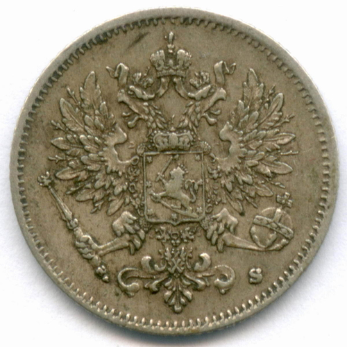 25 пенни 1915 год (S). Россия для Финляндии. XF