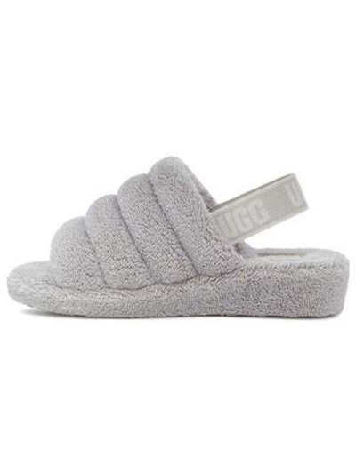 UGG Флип-флопы Fluff Yeah Stylish Sandals Women's Metal Gray
