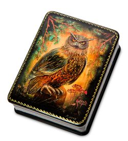 ШК-19/24-B Шкатулка в технике декупаж «Сова» (10х8х3,5)