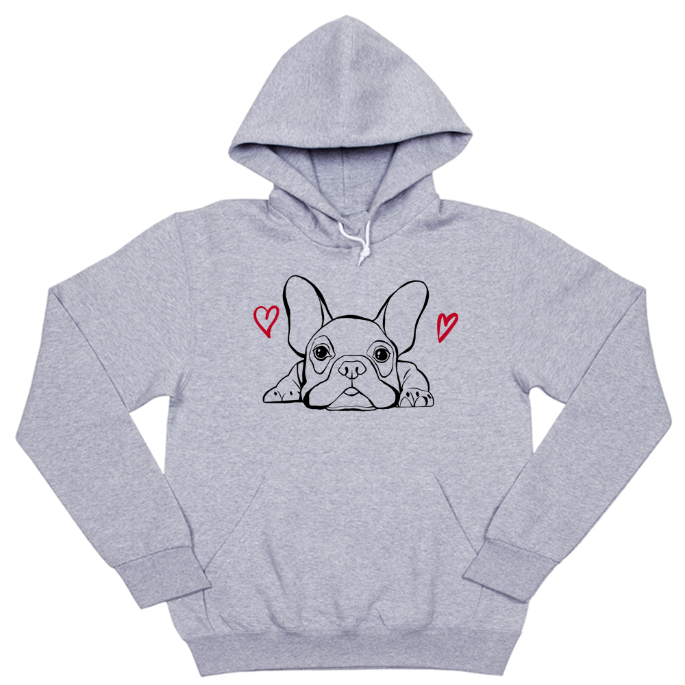 Толстовка двусторонняя "Французский бульдог - любовь"