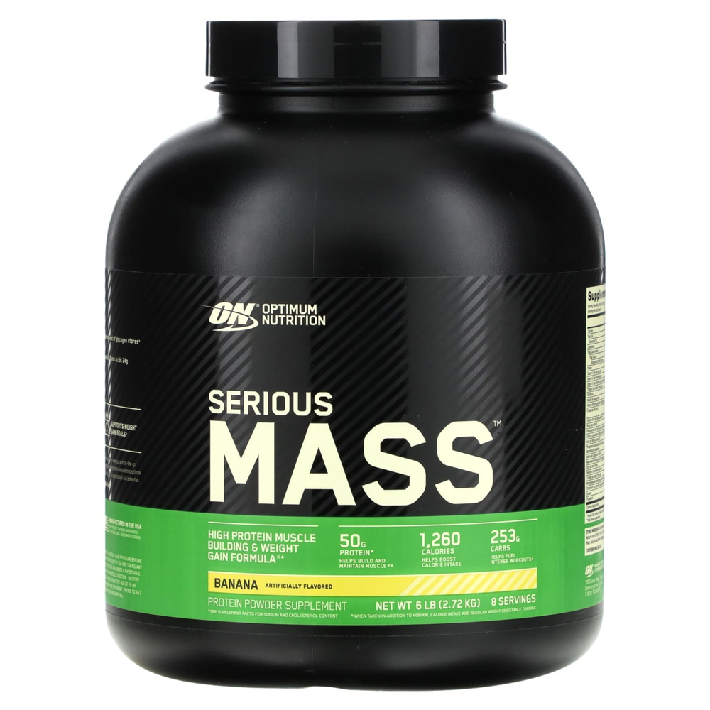 Optimum Nutrition, Serious Mass™, с банановым вкусом, 2,72 кг (6 фунтов)