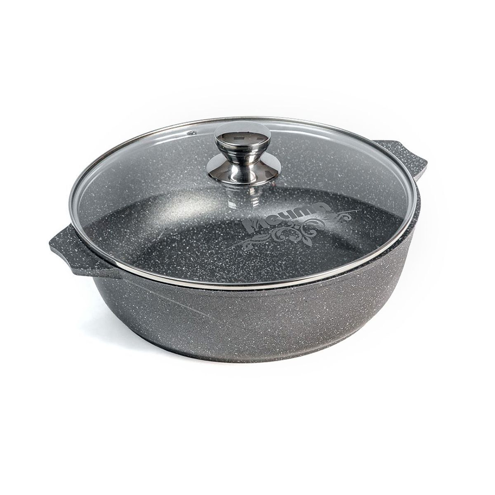 Жаровня алюминий, 28 см, антиприг, Мечта, Гранит, 34701, с крыш