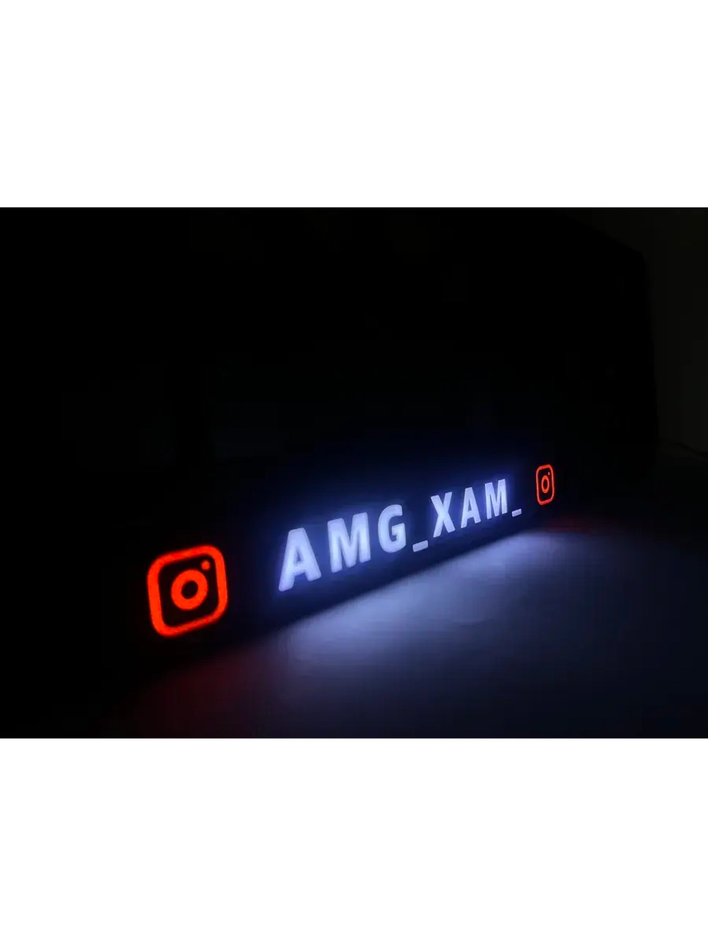 LED рамка под госномер для авто. С индивидуальным дизайном.