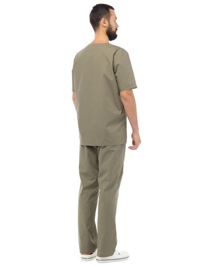 Костюм мужской "Юник" (оливковый/с.серый)