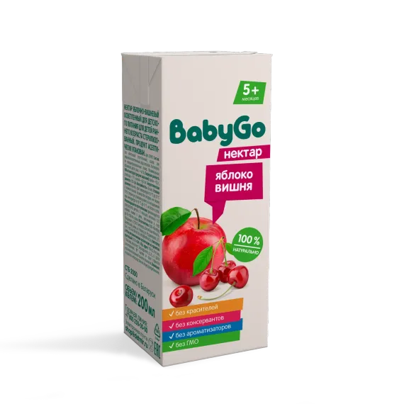 Нектар Baby Go яблоко-вишня для детского питания 0.2л с 5месяцев
