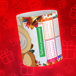 Лабубу с таблицей умножения