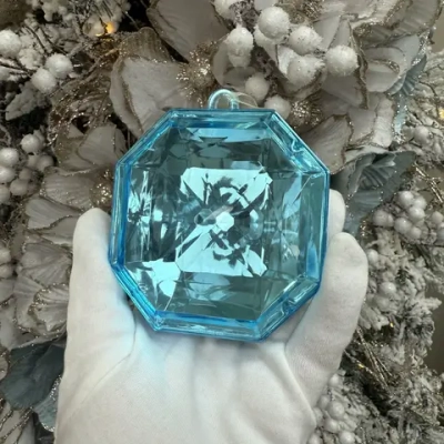 Ёлочное украшение «DIAMOND - Elegant» 8,7*3,7*10 см, Голубой