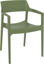 Кресло пластиковое Siesta Contract Tulum, оливковый