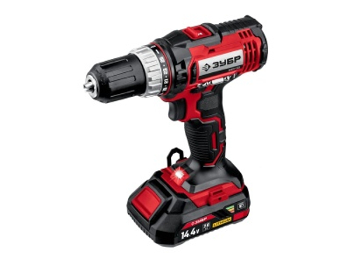 Дрель-шуруповерт аккумуляторная ЗУБР 14.4В 2 АКБ (2Ач) в кейсе Мастер