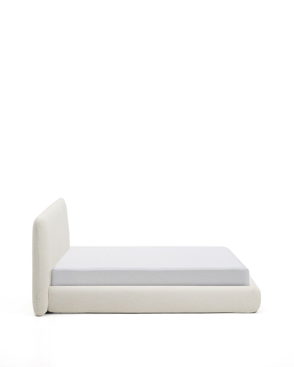 Кровать Martina со съемным чехлом из шенилла цвета экрю 180 x 200