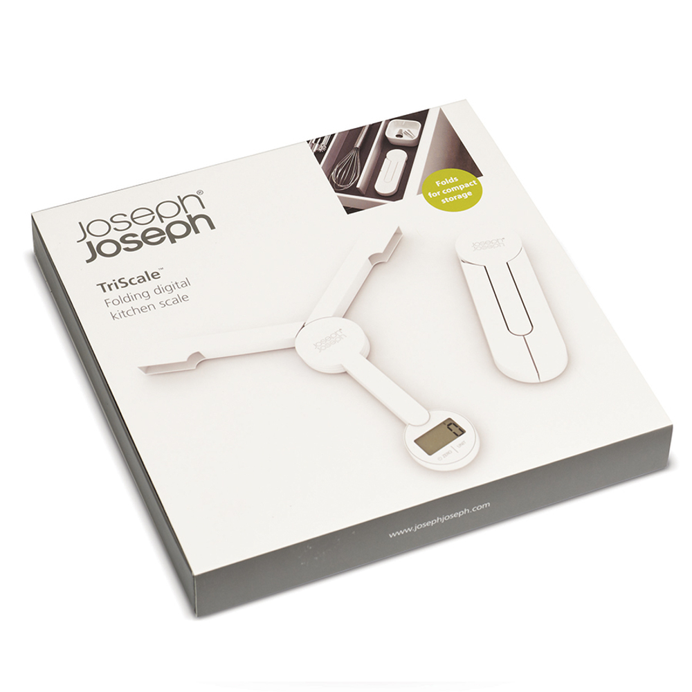 Весы кухонные складные TriScale™ белые, Joseph Joseph