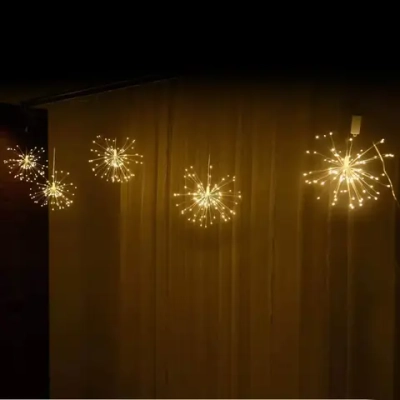 Гирлянда для дома БАХРОМА «Сфера» ш3м*в0,4/0,6м 500 ламп LED, 8 режимов, IP-40, Теплый белый