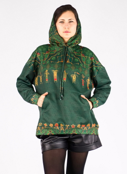 Худи «Петроглифы», принт по мотивам наскальных рисунков североамериканских индейцев