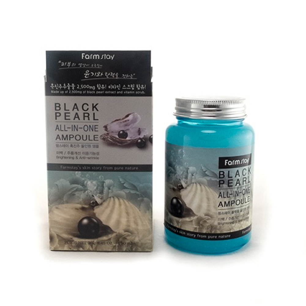 Средство многофункциональное ампульное с черным жемчугом FarmStay Black pearl All-in-one Ampoule 250мл
