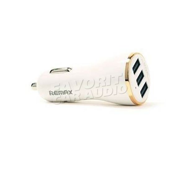 АЗУ 3USB Remax RCC303 Dolfin 3400mA белый золотая вставка