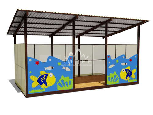 Теневой навес одинарный 3000х6000 19112