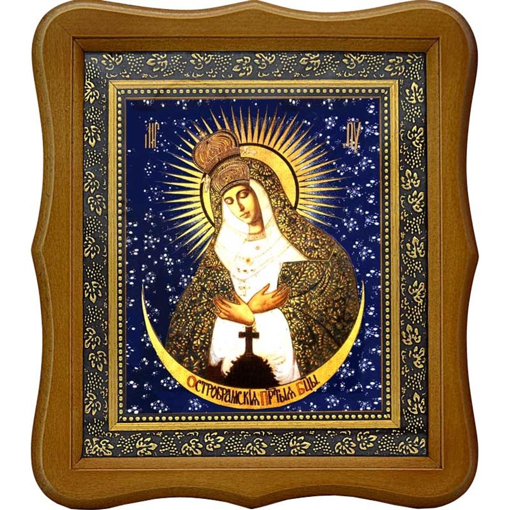 Остробрамская икона Божьей матери на холсте.