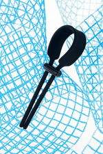 Черное эрекционное лассо на пенис Keb (Цвет: черный)