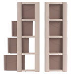 КОМОД КОЛОРИТ 4-Х СЕКЦИОН. БЕЖЕВЫЙ АРТ.М7834