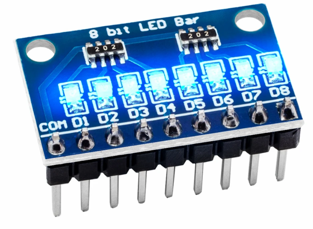 Светодиодный индикаторный модуль 8 bit LED Bar [DM41A08] синий/красный