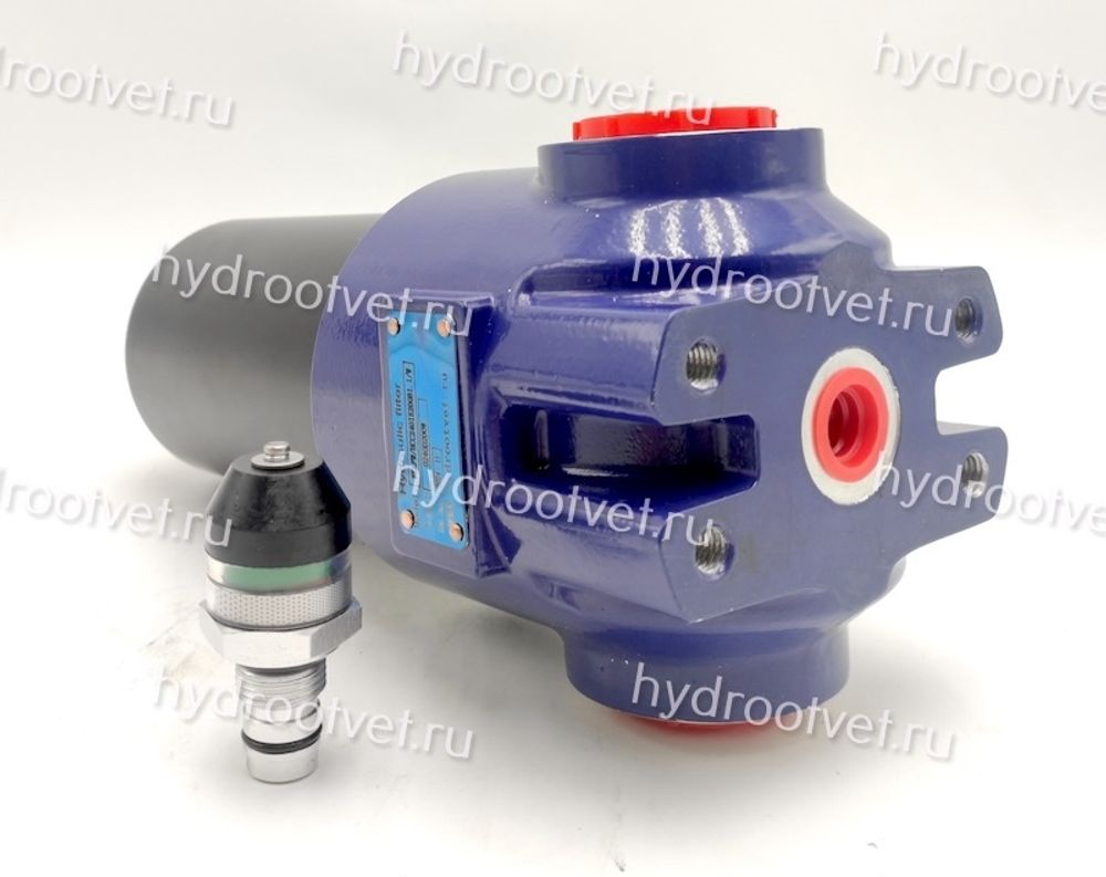 WKLFBN/HC240IE10B1.1 - Линейный фильтр гидравлический одинарный модели LF тонкость фильтрации 10 мкм, типоразмер 240, вид присоединения: резьба G11/4, материал корпуса - алюминий, рабочее давление до 100 бар, визуальный индикатор загрязнения