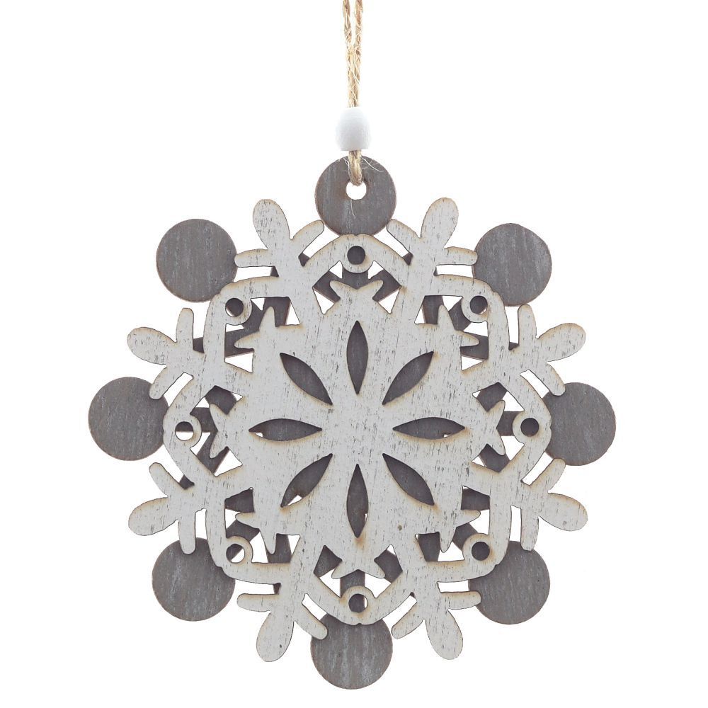 GAEM Украшение новогоднее "Снежинка", L10 W10 H22 см, 3в.