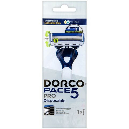 Dorco PACE 5 PRO Одноразовый бритвенный станок мужской 5-ти лезвийный с плавающей головкой