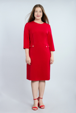 Коктейльное платье 3474зе, красный #184Ка053474зе