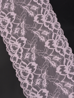 Эластичное кружево для белья нежно-розовое ширина 22 см