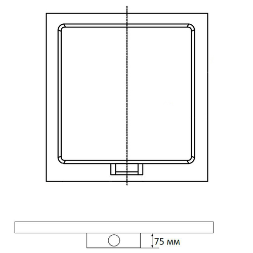 Душевой поддон квадратный RGW STA-01W Белый (900x900)