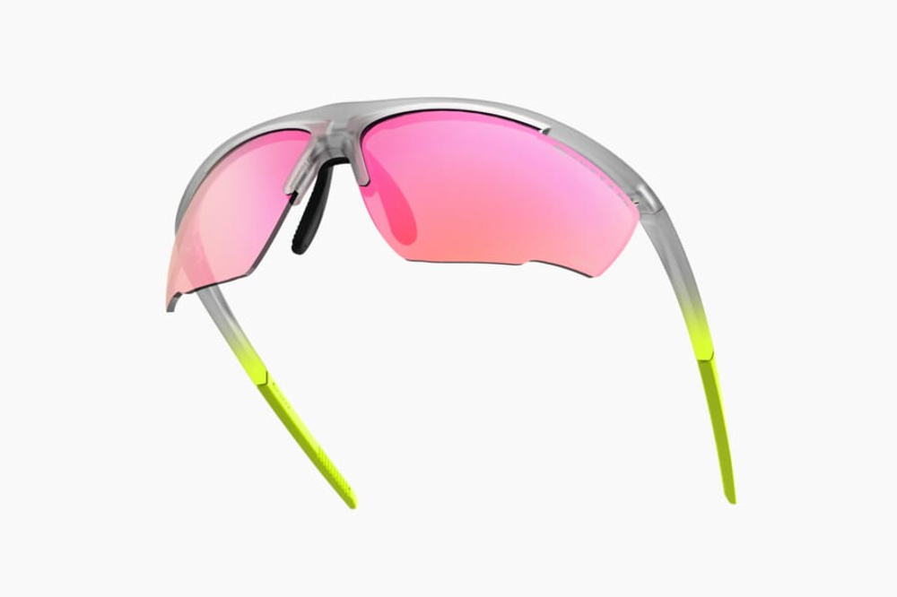 Спортивные очки Demetz Relief L / Matte Crystal / Fluorescent Yellow V. Pink Photochromic Mirror Red Cat.1 to 3