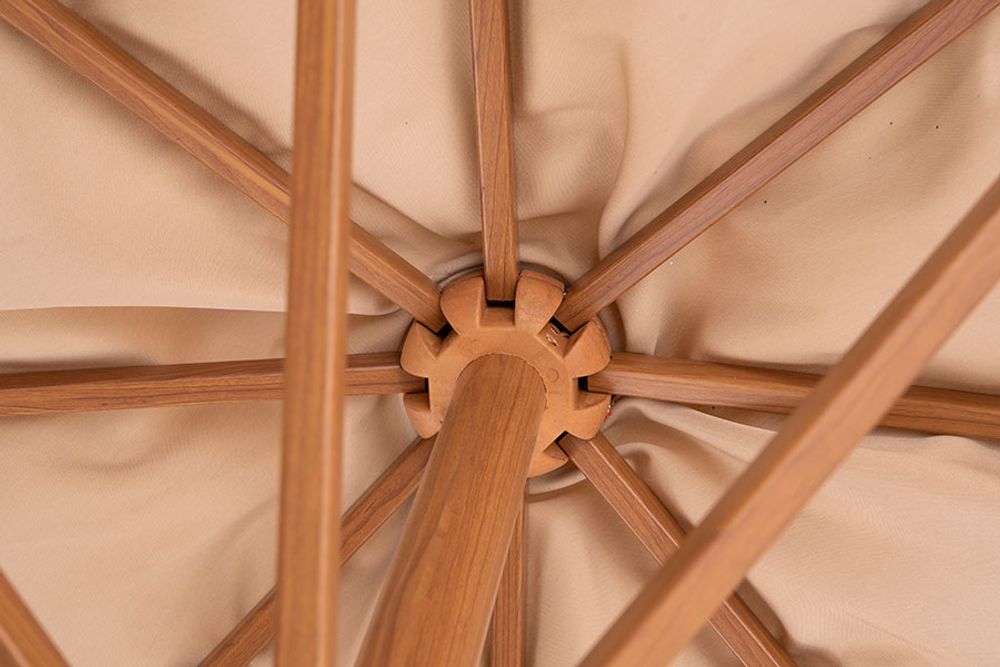 "Корсика" зонт уличный 3х3м на боковой алюминиевой опоре, цвет под дерево